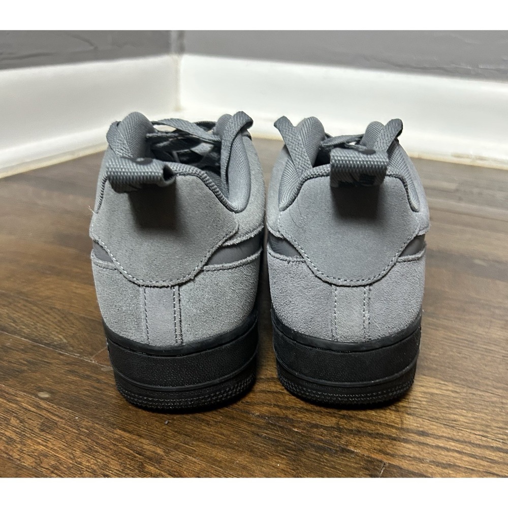 Men's Nike Air Force 1 Low 07 LV8 Grey Suede Shoes Reflective Swoosh Size 9.5 - Picture 5 of 12